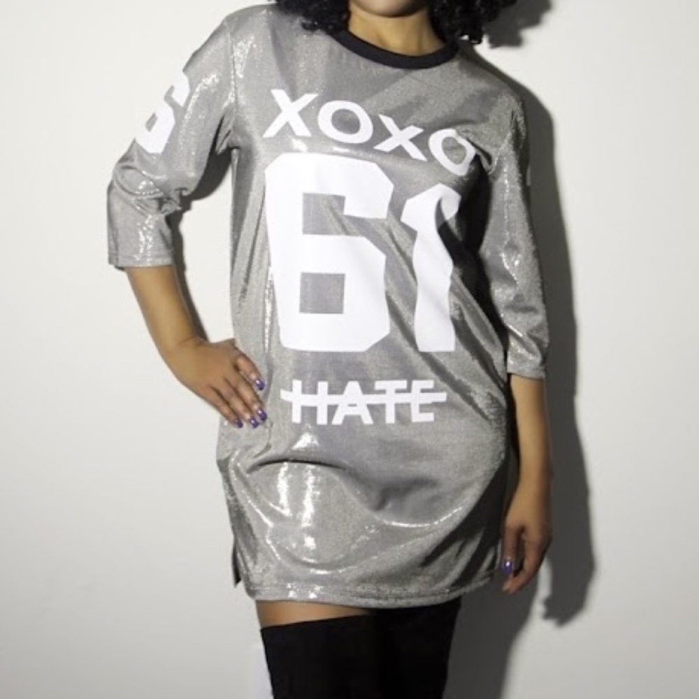 XOXO Metallic Dress